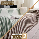 Kit 2 Fundas para Sofá en Chenille Jasmin + 2 Almohadones | Protección Anti-Manchas y Anti-Olor