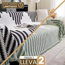 Kit 2 Fundas para Sofá en Chenille Jasmin + 2 Almohadones | Protección Anti-Manchas y Anti-Olor